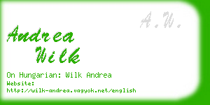 andrea wilk business card